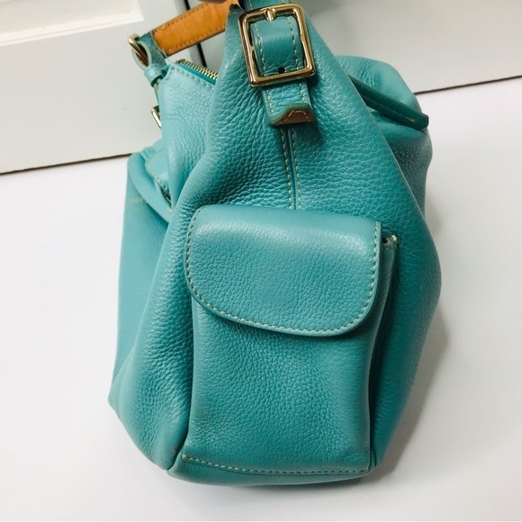 Price is firm DOONEY & BOURKE Turquoise Mini Pocket Sac Shoulder Handbag - Picture 8 of 9